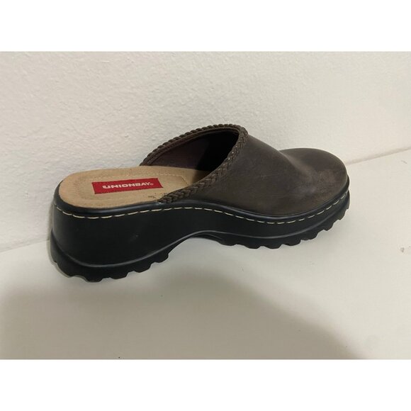 Y2K Unionbay Women's Brown Slip On Clogs Size 8.5 - Picture 6 of 9